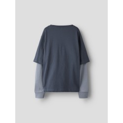 NAME IT Nasim langærmet bluse - Ombre Blue