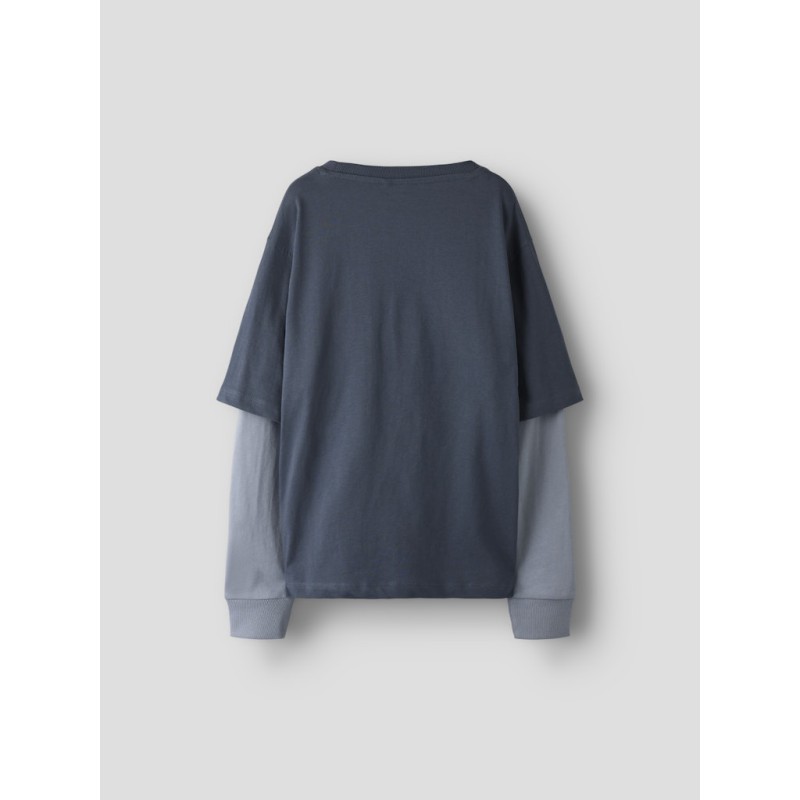 NAME IT Nasim langærmet bluse - Ombre Blue