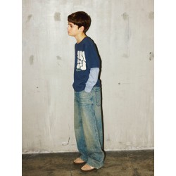 NAME IT Nasim langærmet bluse - Ombre Blue