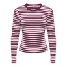 ONLY Val langærmet stribet bluse - Fig / Pale lilac