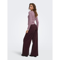 ONLY Val langærmet stribet bluse - Fig / Pale lilac