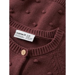 NAME IT KIDS Nasha langærmet strikcardigan - Wild Ginger