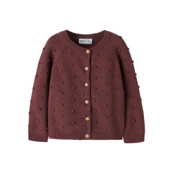 NAME IT KIDS Nasha langærmet strikcardigan - Wild Ginger