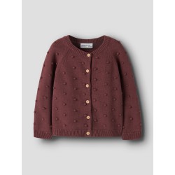 NAME IT KIDS Nasha langærmet strikcardigan - Wild Ginger