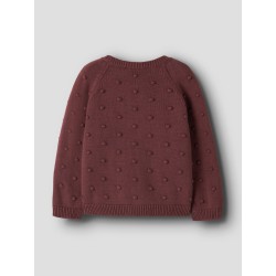 NAME IT KIDS Nasha langærmet strikcardigan - Wild Ginger