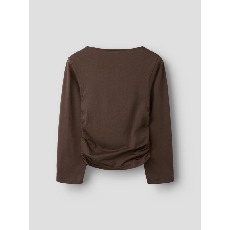 NAME IT KIDS Nabella langærmet bluse - Chocolate Brown