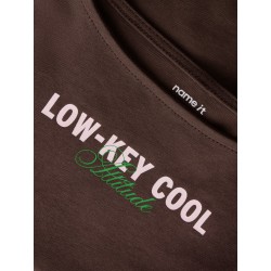 NAME IT KIDS Nabella langærmet bluse - Chocolate Brown