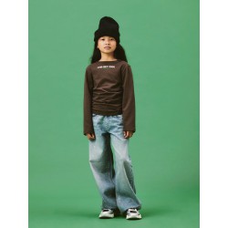 NAME IT KIDS Nabella langærmet bluse - Chocolate Brown