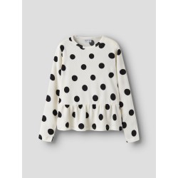 NAME IT KIDS Namsa langærmet bluse - Antique White