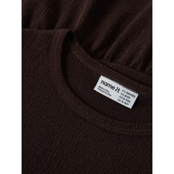 NAME IT KIDS Namsa langærmet bluse - Chocolate Plum
