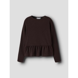 NAME IT KIDS Namsa langærmet bluse - Chocolate Plum