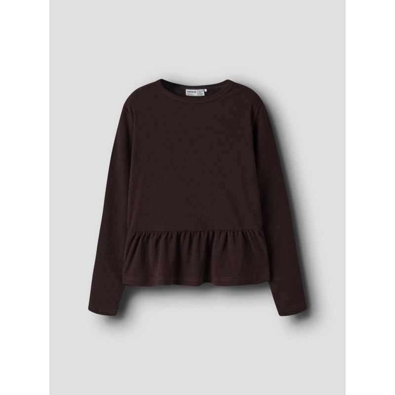 NAME IT KIDS Namsa langærmet bluse - Chocolate Plum