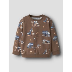 NAME IT MINI Nelson langærmet sweatshirt - Brown Lentil