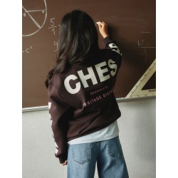 NAME IT KIDS pige - Nokki langærmet sweatshirt - Chocolate Plum
