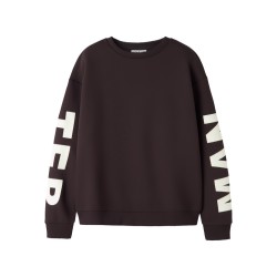 NAME IT KIDS Nokki langærmet sweatshirt - Chocolate Plum