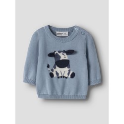 NAME IT BABY Ligan langærmet strik - Ashley Blue