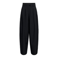 ONLY Kirsy mid waist barrel bukser - Black