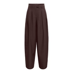 ONLY Kirsy mid waist barrel bukser - Coffee Bean