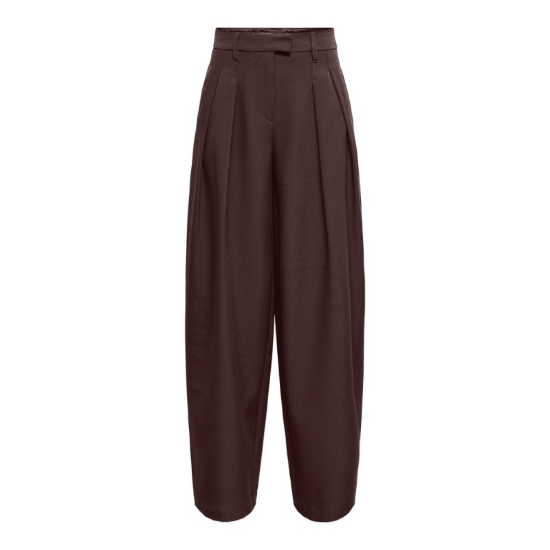 ONLY Kirsy mid waist barrel bukser - Coffee Bean
