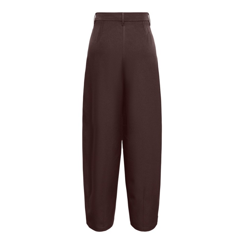 ONLY Kirsy mid waist barrel bukser - Coffee Bean