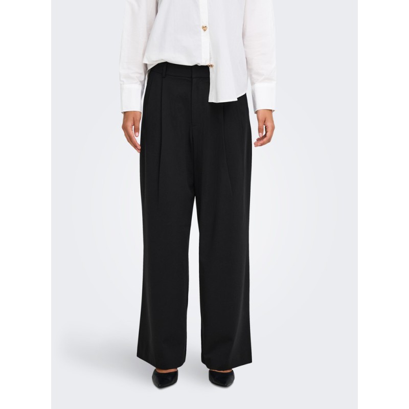 ONLY Sonja high waist bukser - Black