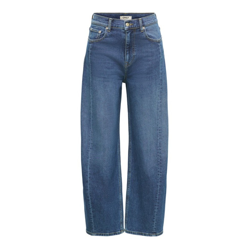 ONLY Jessica high waist barrel jeans - Medium Blue Denim