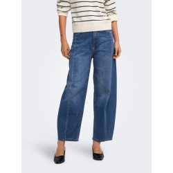 ONLY Jessica high waist barrel jeans - Medium Blue Denim
