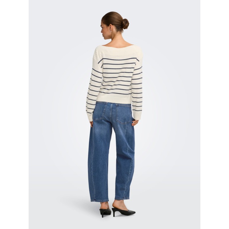 ONLY Jessica high waist barrel jeans - Medium Blue Denim