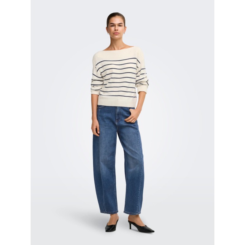 ONLY Jessica high waist barrel jeans - Medium Blue Denim