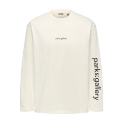 ONLY & SONS Fred relaxed langærmet t-shirt - Egret / PARKS GALLERY
