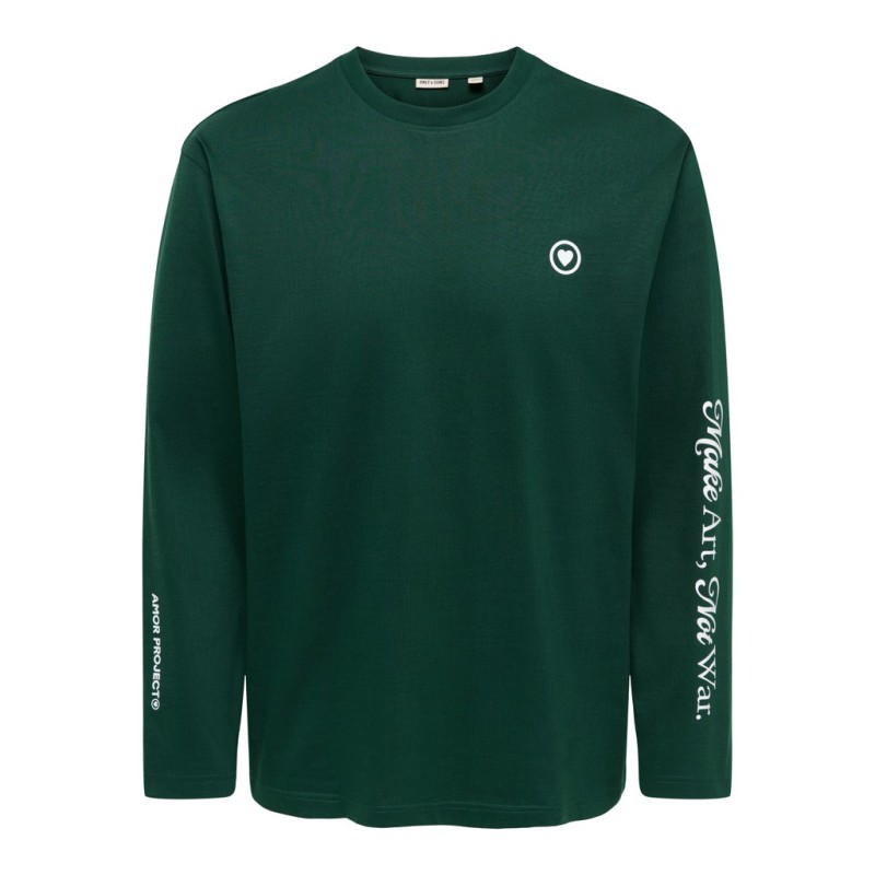 ONLY & SONS Fred relaxed langærmet t-shirt - Pine Grove / AMOR PROJECT