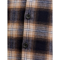 JACK & JONES PLUS Soho ollie langærmet overshirt - Navy Blazer / CHECK