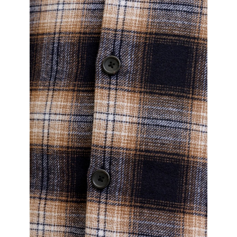 JACK & JONES PLUS Soho ollie langærmet overshirt - Navy Blazer / CHECK