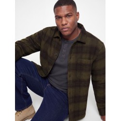 JACK & JONES PLUS Soho ollie langærmet overshirt - Olive Night / CHECK