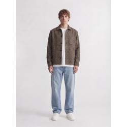 JACK & JONES Soho ollie langærmet overshirt - Cocoa Pattern / HOUNDSTOOTH