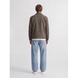 JACK & JONES Soho ollie langærmet overshirt - Cocoa Pattern / HOUNDSTOOTH