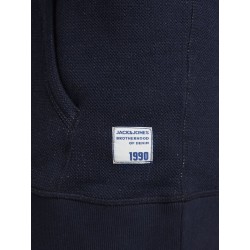 JACK & JONES STRUCTURE APPLICATION SWEAT HOOD L/S- BLACK