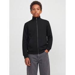 JACK & JONES JUNIOR Bradly zip sweat cardigan- Black