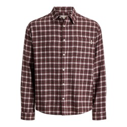 JACK & JONES Frederiksberg flannel langærmet skjorte - Chocolate Truffle / CHECKS