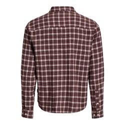 JACK & JONES Frederiksberg flannel langærmet skjorte - Chocolate Truffle / CHECKS