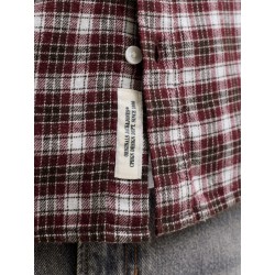 JACK & JONES Frederiksberg flannel langærmet skjorte - Chocolate Truffle / CHECKS