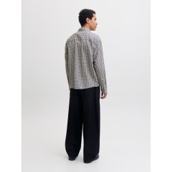 JACK & JONES Frederiksberg flannel langærmet skjorte - Antique White / CHECKS