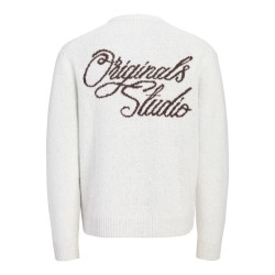 JACK & JONES Chamberi jacquard striktrøje - Sea Salt
