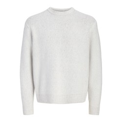 JACK & JONES Chamberi jacquard striktrøje - Sea Salt