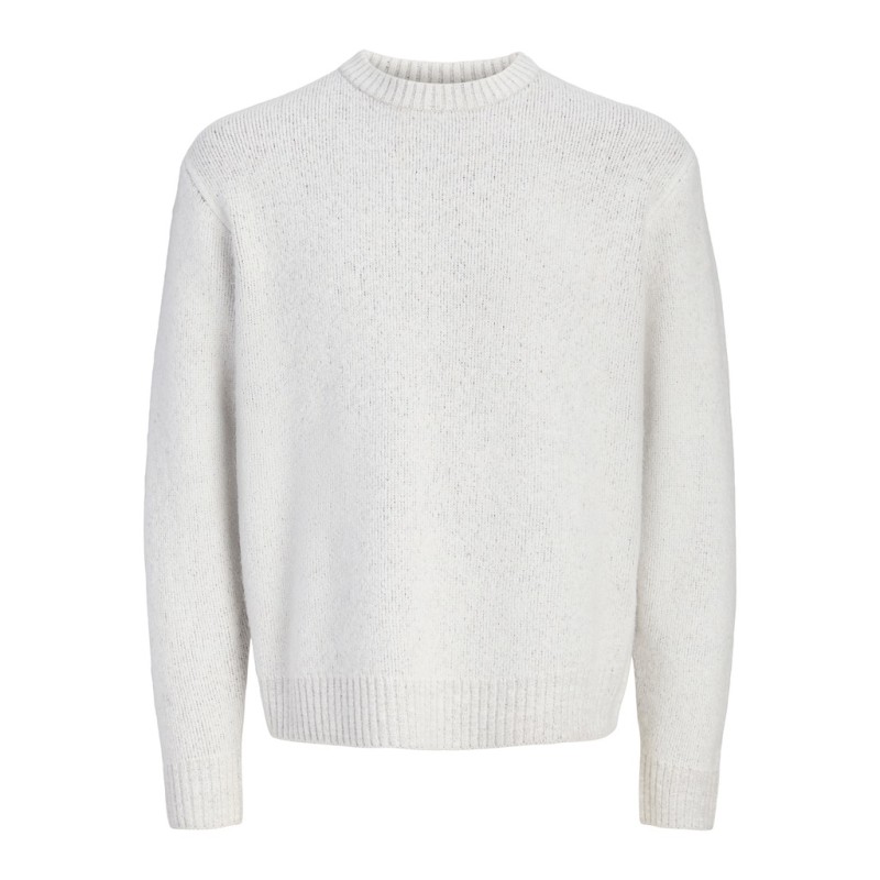 JACK & JONES Chamberi jacquard striktrøje - Sea Salt