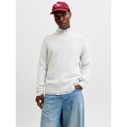 JACK & JONES Chamberi jacquard striktrøje - Sea Salt