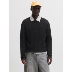 JACK & JONES Chamberi jacquard striktrøje - Black