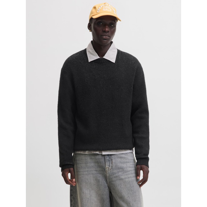 JACK & JONES Chamberi jacquard striktrøje - Black