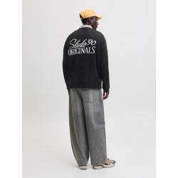 JACK & JONES Chamberi jacquard striktrøje - Black