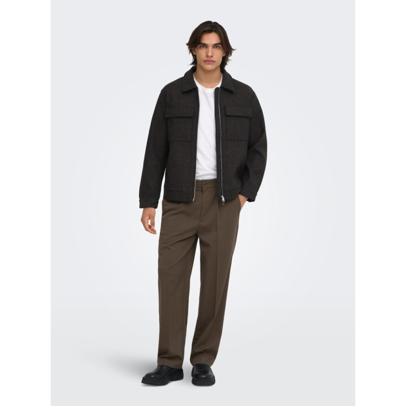 ONLY & SONS Miro loose chino bukser - Demitasse